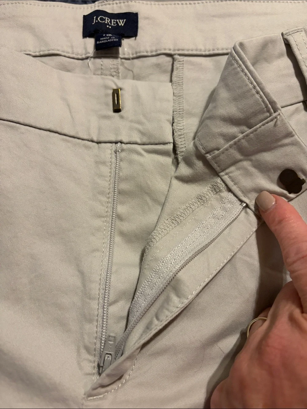 J. Crew Cream Chino Bermuda Shorts